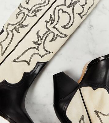 Leila leather and suede cowboy boots | Isabel Marant