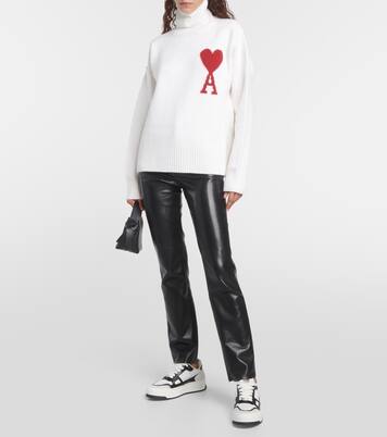 Pull à col roulé Ami de Coeur en laine | Ami Paris