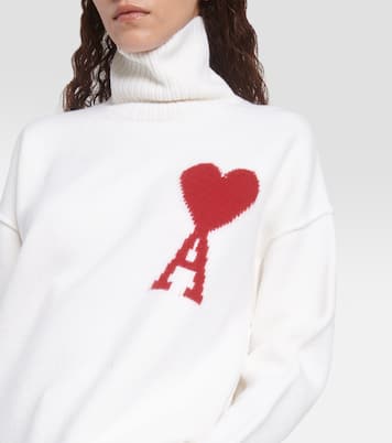 Pull à col roulé Ami de Coeur en laine | Ami Paris