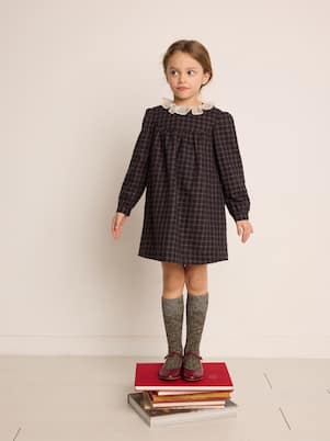 Tamiko checked cotton dress  | Bonpoint