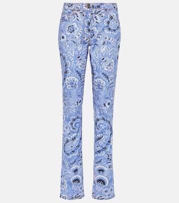 Bedruckte High-Rise Skinny Jeans | Etro