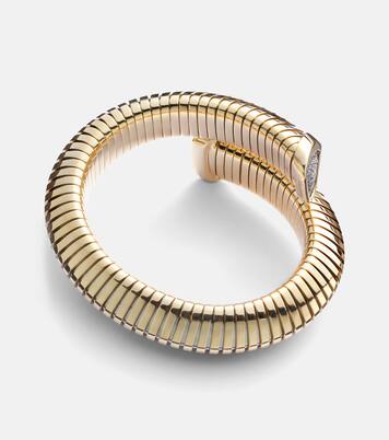 Trisola 18kt 골드 다이아몬드 커프 브레이슬릿  | Marina B