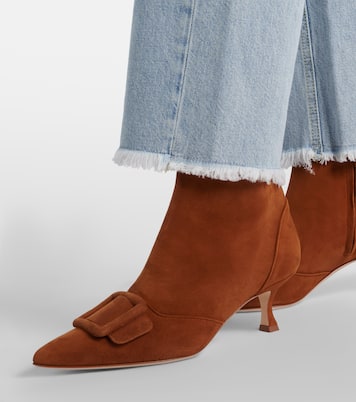 Baylow embellished suede ankle boots | Manolo Blahnik