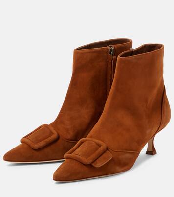 Baylow embellished suede ankle boots | Manolo Blahnik