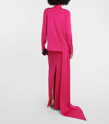 Blusa de crepé satén | Alex Perry