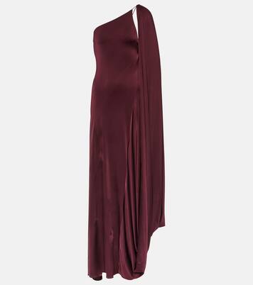 One-Shoulder-Robe aus Satin | Stella McCartney