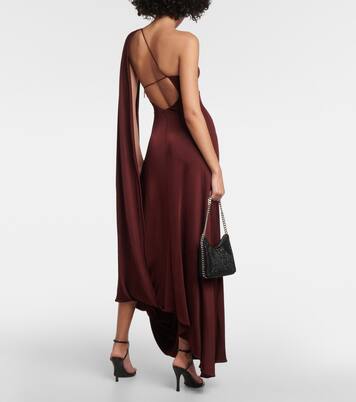 One-Shoulder-Robe aus Satin | Stella McCartney