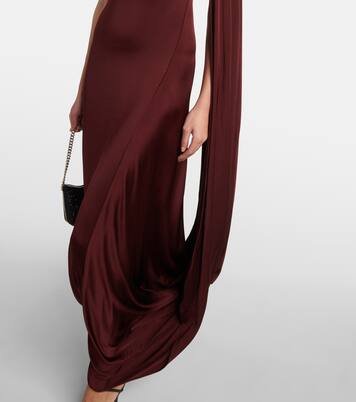 One-Shoulder-Robe aus Satin | Stella McCartney