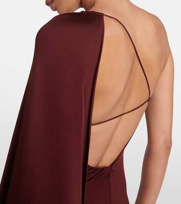 One-Shoulder-Robe aus Satin | Stella McCartney