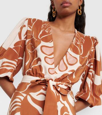 Bedrucktes Maxikleid aus Seide | Adriana Degreas