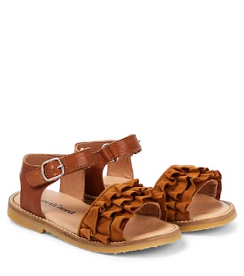 Ruffles leather sandals | Petit Nord