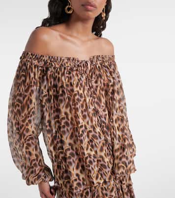 Bedruckte Off-Shoulder-Bluse Vutti | Marant Etoile