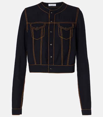 Veste raccourcie Fluid en laine mélangée | Alaïa