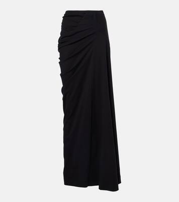 Draped cotton jersey maxi skirt | Dries Van Noten