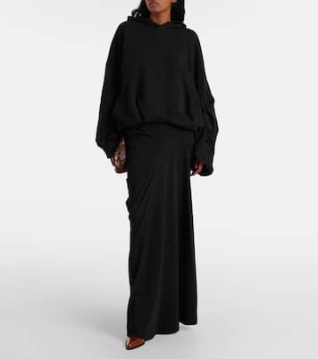 Draped cotton jersey maxi skirt | Dries Van Noten