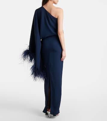 Robe longue Eternity à plumes | Taller Marmo