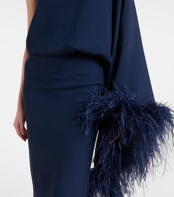 Robe longue Eternity à plumes | Taller Marmo