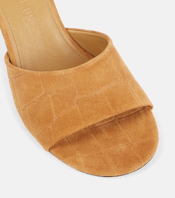 Pantoletten Cubisto 70 aus Veloursleder | Jacquemus