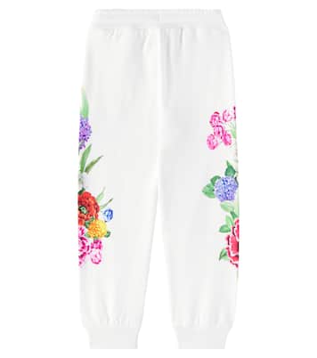 DG floral cotton jersey sweatpants | Dolce&Gabbana Kids