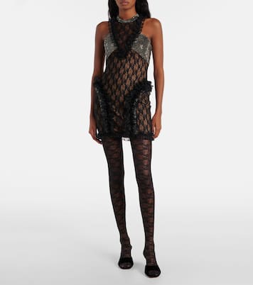 x Christopher Kane - Collant in pizzo floreale | Self-Portrait