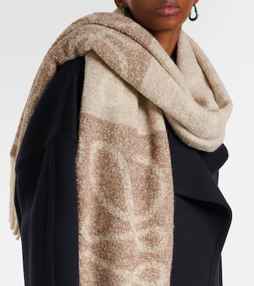 Bufanda de lana y alpaca con anagrama | Loewe