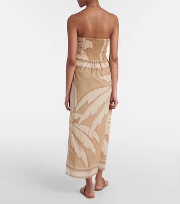 Midikleid Palms Pontoon aus Baumwollpopeline | Johanna Ortiz