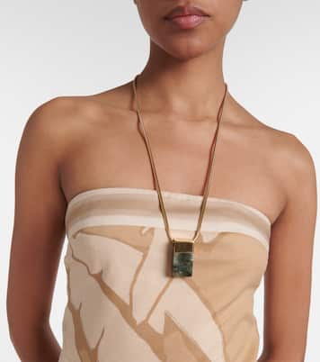 Midikleid Palms Pontoon aus Baumwollpopeline | Johanna Ortiz