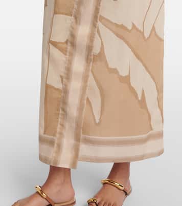 Midikleid Palms Pontoon aus Baumwollpopeline | Johanna Ortiz