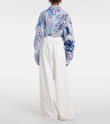 Pantalon ample à taille haute en jean  | Dries Van Noten