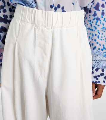 Pantalon ample à taille haute en jean  | Dries Van Noten