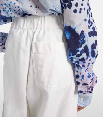 Pantalon ample à taille haute en jean  | Dries Van Noten