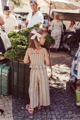 Flor striped cotton and linen pants | Louise Misha