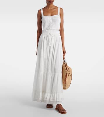 Blouse raccourci Top Berry en coton | Poupette St Barth