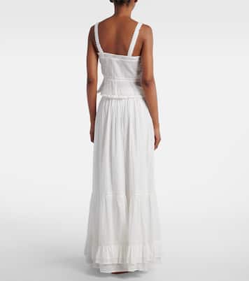 Blouse raccourci Top Berry en coton | Poupette St Barth