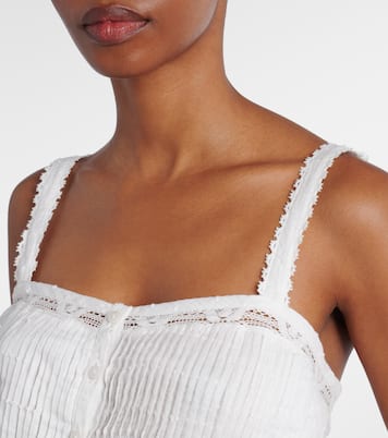 Blouse raccourci Top Berry en coton | Poupette St Barth