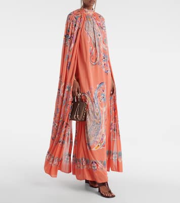 Vestido de fiesta con capa y paisley | Etro