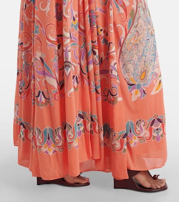 Vestido de fiesta con capa y paisley | Etro