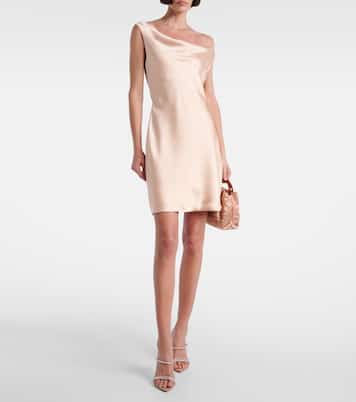 Robe Maria asymétrique en crêpe de satin  | Norma Kamali