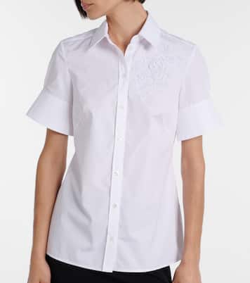 Besticktes Hemd aus Baumwollpopeline | Erdem