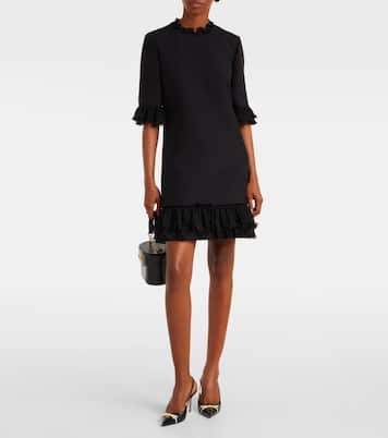 Ruffled silk crêpe minidress | Valentino