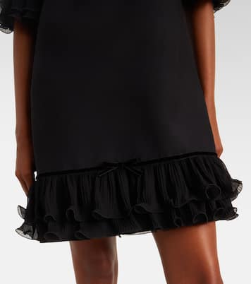 Ruffled silk crêpe minidress | Valentino