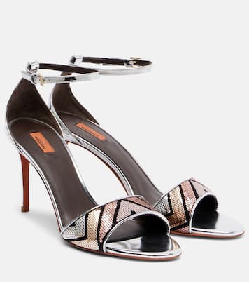 Belle sequined metallic leather sandals | Missoni