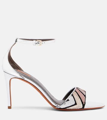 Belle sequined metallic leather sandals | Missoni