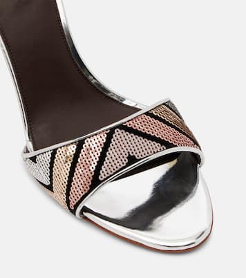 Belle sequined metallic leather sandals | Missoni
