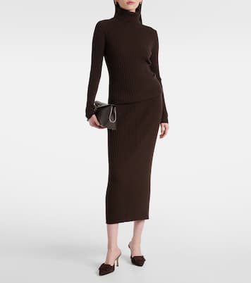 리브 니트 캐시미어 터틀넥 | Jardin des Orangers