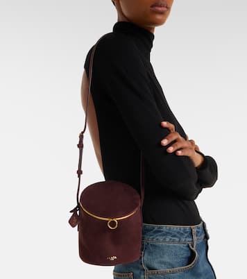 Sac seau La Canette Small en daim | Alaïa