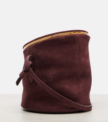 Sac seau La Canette Small en daim | Alaïa