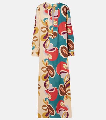 Printed cotton-blend kaftan | Adriana Degreas