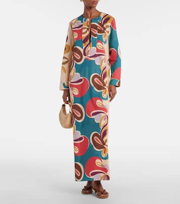 Printed cotton-blend kaftan | Adriana Degreas