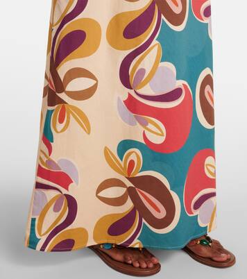 Printed cotton-blend kaftan | Adriana Degreas